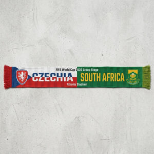 Global Soccer Event 2026 Czechia Vs South Africa Football Scarf Dual Crest