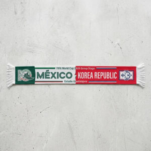 Global Soccer Event 2026 Mexico Vs Korea Republic Football Scarf Contrast Style