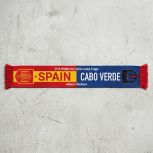 Global Soccer Event 2026 Spain Vs Cabo Verde Football Scarf Commemorative Print