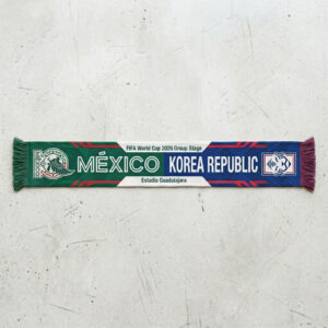 Global Soccer Event 2026 Mexico Vs Korea Republic Football Scarf Green Blue