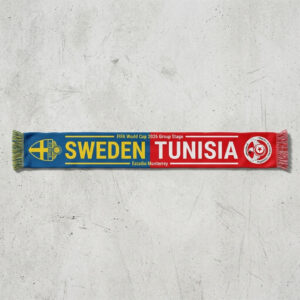 Global Soccer Event 2026 Sweden Vs Tunisia Football Scarf Split Design