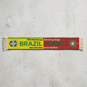 Global Soccer Event 2026 Brazil Vs Morocco Football Scarf Group Stage