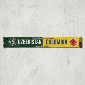 Global Soccer Event 2026 Uzbekistan Vs Colombia Football Scarf Mexico City