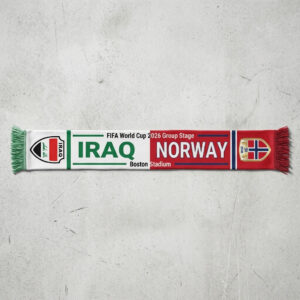 Global Soccer Event 2026 Iraq Vs Norway Football Scarf Two Tone