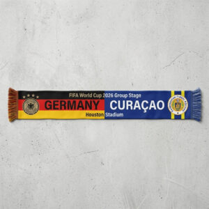 Global Soccer Event 2026 Germany Vs Curaçao Football Scarf Vibrant Print