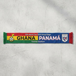 Global Soccer Event 2026 Ghana Vs Panama Football Scarf Split Colors