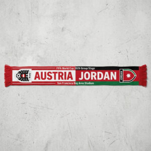 Global Soccer Event 2026 Austria Vs Jordan Football Scarf Contrast Style