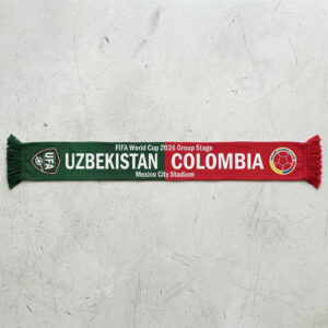 Global Soccer Event 2026 Uzbekistan Vs Colombia Football Scarf Split Colors