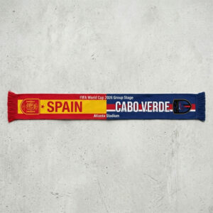 Global Soccer Event 2026 Spain Vs Cabo Verde Football Scarf Fringed Edge