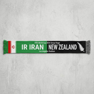 Global Soccer Event 2026 IR Iran Vs New Zealand Football Scarf Vibrant Print