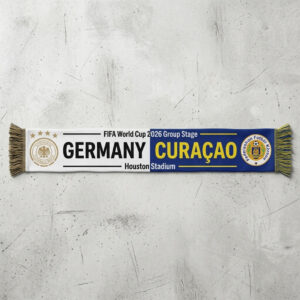 Global Soccer Event 2026 Germany Vs Curaçao Football Scarf Bold Typography