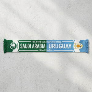 Global Soccer Event 2026 Saudi Arabia Vs Uruguay Football Scarf Group Stage