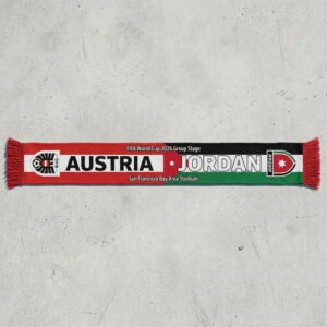 Global Soccer Event 2026 Austria Vs Jordan Football Scarf Split Colors