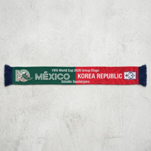 Global Soccer Event 2026 Mexico Vs Korea Republic Football Scarf Match Souvenir