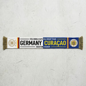Global Soccer Event 2026 Germany Vs Curaçao Football Scarf Split Design