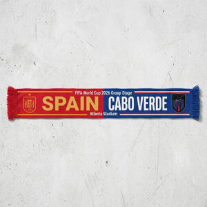 Global Soccer Event 2026 Spain Vs Cabo Verde Football Scarf Vibrant Contrast