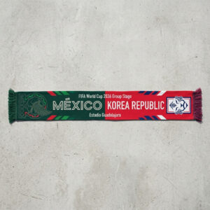 Global Soccer Event 2026 Mexico Vs Korea Republic Football Scarf Dual Crest