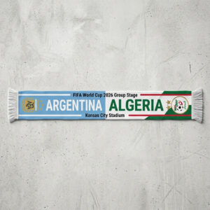 Global Soccer Event 2026 Argentina Vs Algeria Football Scarf Contrast Style