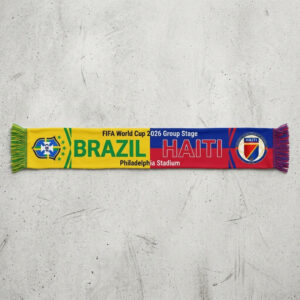 Global Soccer Event 2026 Brazil Vs Haiti Football Scarf Vibrant Mix