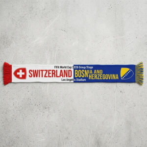 Global Soccer Event 2026 Switzerland Vs Bosnia And Herzegovina Football Scarf Split Colors