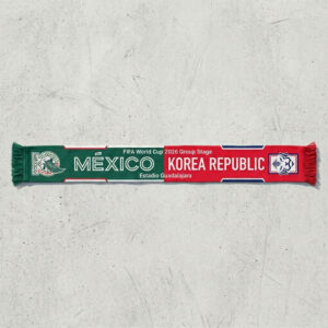 Global Soccer Event 2026 Mexico Vs Korea Republic Football Scarf Guadalajara Edition