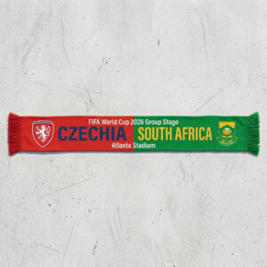 Global Soccer Event 2026 Czechia Vs South Africa Football Scarf Red Green