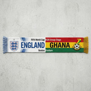Global Soccer Event 2026 England Vs Ghana Football Scarf Group Stage