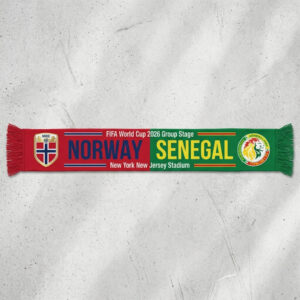 Global Soccer Event 2026 Norway Vs Senegal Football Scarf Knitted Texture