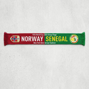 Global Soccer Event 2026 Norway Vs Senegal Football Scarf New York NJ Edition