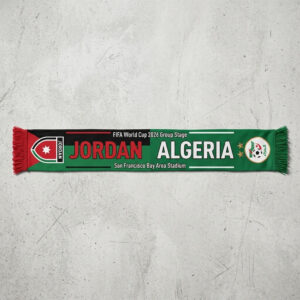 Global Soccer Event 2026 Jordan Vs Algeria Football Scarf Stadium Edition