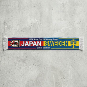 Global Soccer Event 2026 Japan Vs Sweden Football Scarf Nation Shields