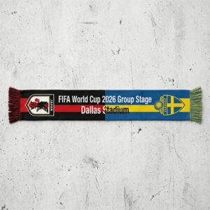 Global Soccer Event 2026 Japan Vs Sweden Football Scarf Bold Typography
