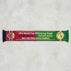 Global Soccer Event 2026 Norway Vs Senegal Football Scarf Group Stage