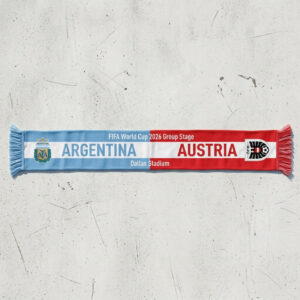 Global Soccer Event 2026 Argentina Vs Austria Football Scarf Split Design
