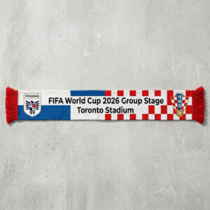 Global Soccer Event 2026 Panama Vs Croatia Football Scarf Toronto Edition
