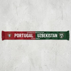 Global Soccer Event 2026 Portugal Vs Uzbekistan Football Scarf Vibrant Graphics