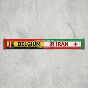 Global Soccer Event 2026 Belgium Vs IR Iran Football Scarf Color Block