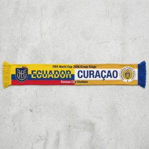 Global Soccer Event 2026 Ecuador Vs Curaçao Football Scarf Fringed Edge