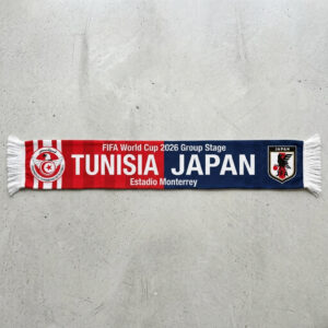 Global Soccer Event 2026 Tunisia Vs Japan Football Scarf Monterrey Edition