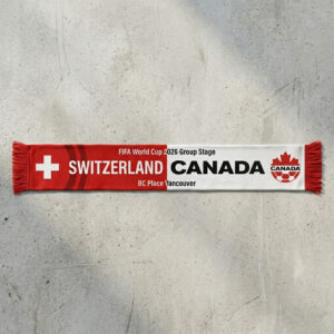 Global Soccer Event 2026 Switzerland Vs Canada Football Scarf Half Design