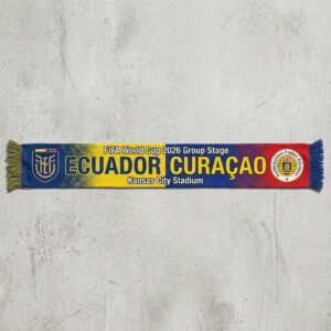 Global Soccer Event 2026 Ecuador Vs Curaçao Football Scarf Split Design
