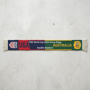 Global Soccer Event 2026 USA Vs Australia Football Scarf Bold Graphics