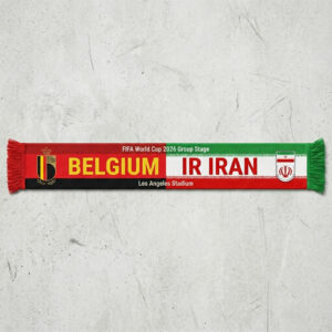 Global Soccer Event 2026 Belgium Vs IR Iran Football Scarf National Emblems