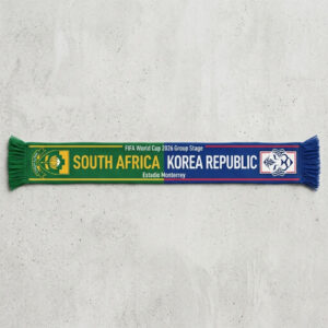 Global Soccer Event 2026 South Africa Vs Korea Republic Football Scarf Vivid Color