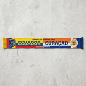 Global Soccer Event 2026 Ecuador Vs Curaçao Football Scarf Color Block