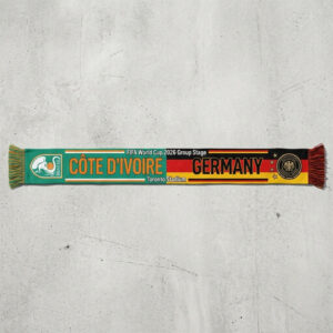 Global Soccer Event 2026 Côte D’Ivoire Vs Germany Football Scarf Split Design