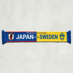 Global Soccer Event 2026 Japan Vs Sweden Football Scarf Gameday Knit