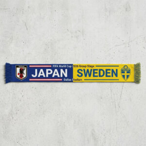 Global Soccer Event 2026 Japan Vs Sweden Football Scarf Matchday Souvenir