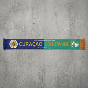 Global Soccer Event 2026 Curaçao Vs Côte d’Ivoire Football Scarf Fringed Tassels