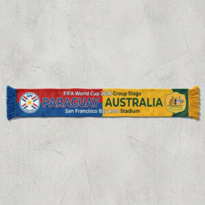 Global Soccer Event 2026 Paraguay Vs Australia Football Scarf Gameday Knit